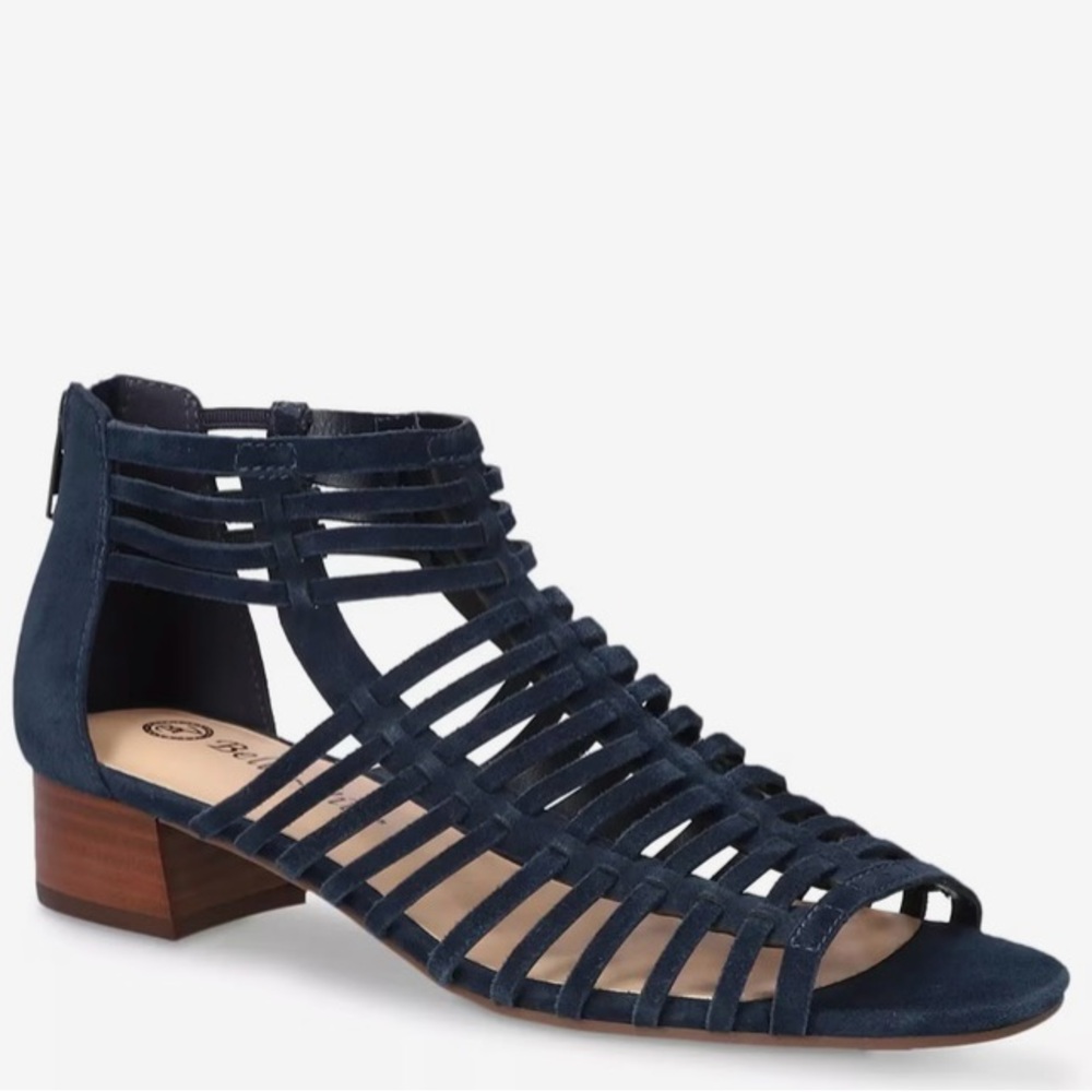 Bella Vita Navy Blue Holden suede Strappy Sandals